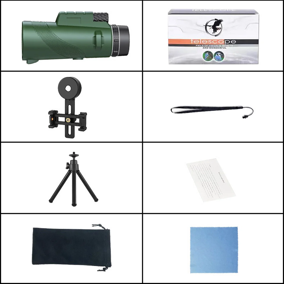 Telescope Portable Zoom HD 5000M Folding Long Distance for Hunting Sports Outdoor Camping Travel telescope binoculars spotting scope