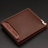 Fashion Men's	Wallet PU Leather Short Card Holder Purse for Men Luxury Designer Billfold Male Portable Small Cardholder Wallets 1