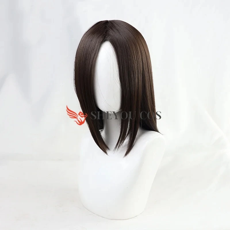 エレン・イェーガーのコスプレウィッグ,滑らかな茶色の髪,耐熱性