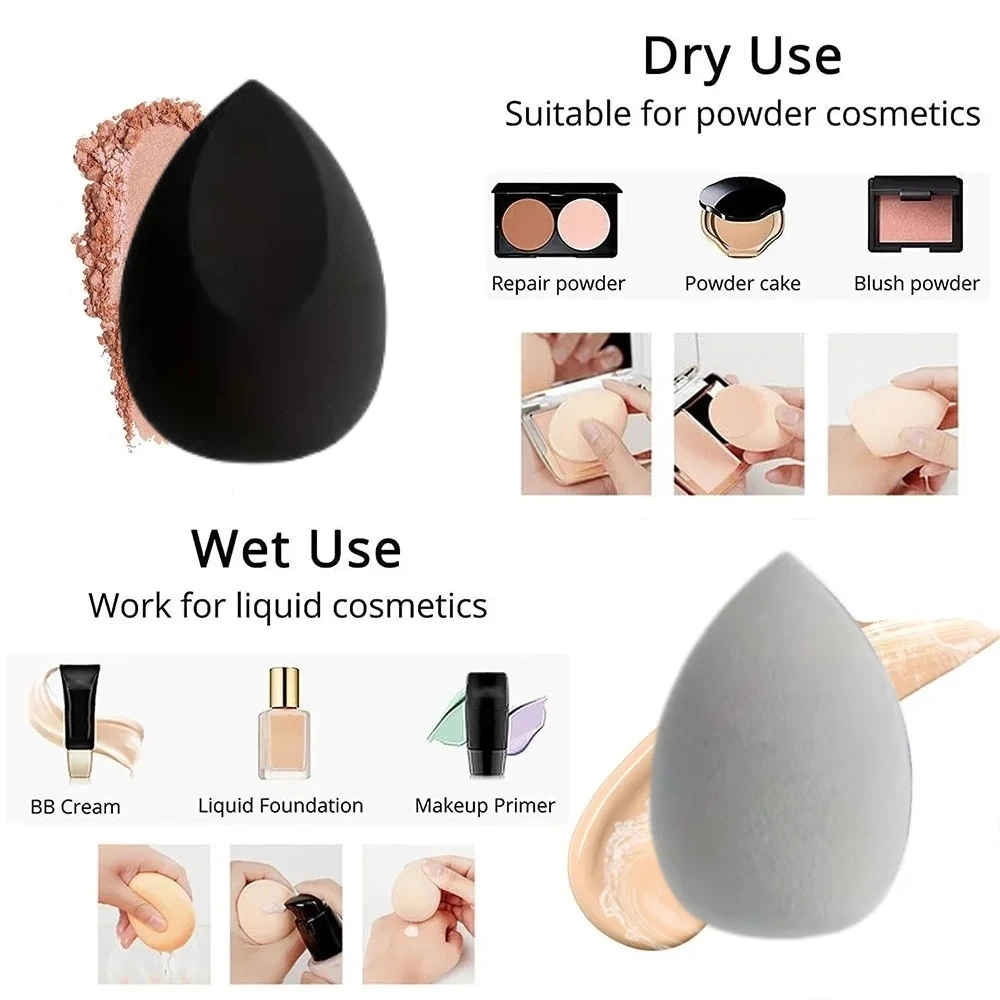 7/14pcs Makeup Puff Powder Kit Blending Sponge Triangle Powder Puff Finger Air Puff Soft Make Up Beauty Facial Cosmetic Tool 5