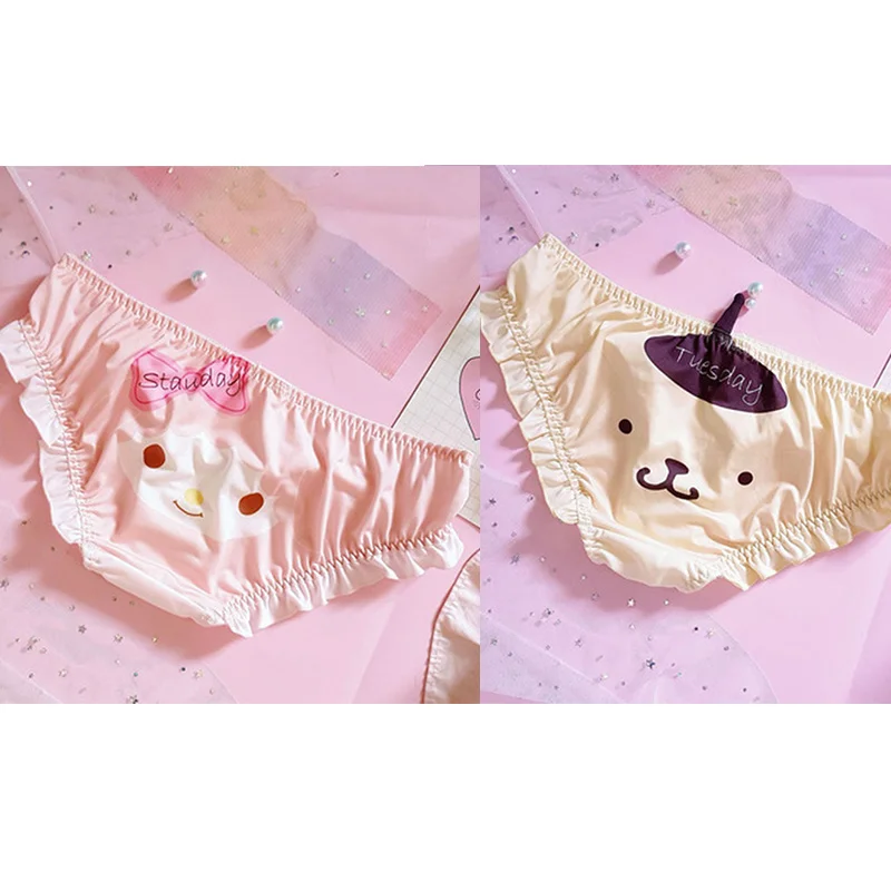 Kawaii Sanrio Cinnamoroll Couple Panties Cartoon Hello Kitty My Melody  Summer Cute Girls Triangle Panties Men Ice Silk Panties