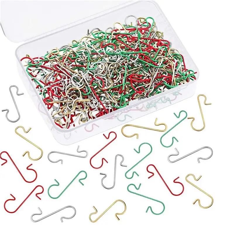 

120Pcs Christmas Ornament Hooks Hangers Hanging Hooks Heavy Duty Ornament Hooks Light Strip Wire Mini Hook Christmas Decor