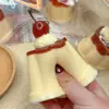 Imitation Caramel Pudding Dessert Wet Squishy Toy Kawaii Cherry Pudding Soft Rubber Elastic Jelly Toy Girl Gift Kids Toy 2