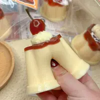 Imitation Caramel Pudding Dessert Wet Squishy Toy Kawaii Cherry Pudding Soft Rubber Elastic Jelly Toy Girl Gift Kids Toy 2