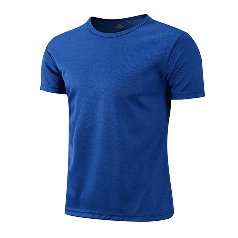 T-shirt sportiva da uomo Estate Esercizio quotidiano Allenamento Top a maniche corte Maschile Palestra Fitness Corsa Atletica T-shirt ad asciugatura rapida 8 colori - immagine 2
