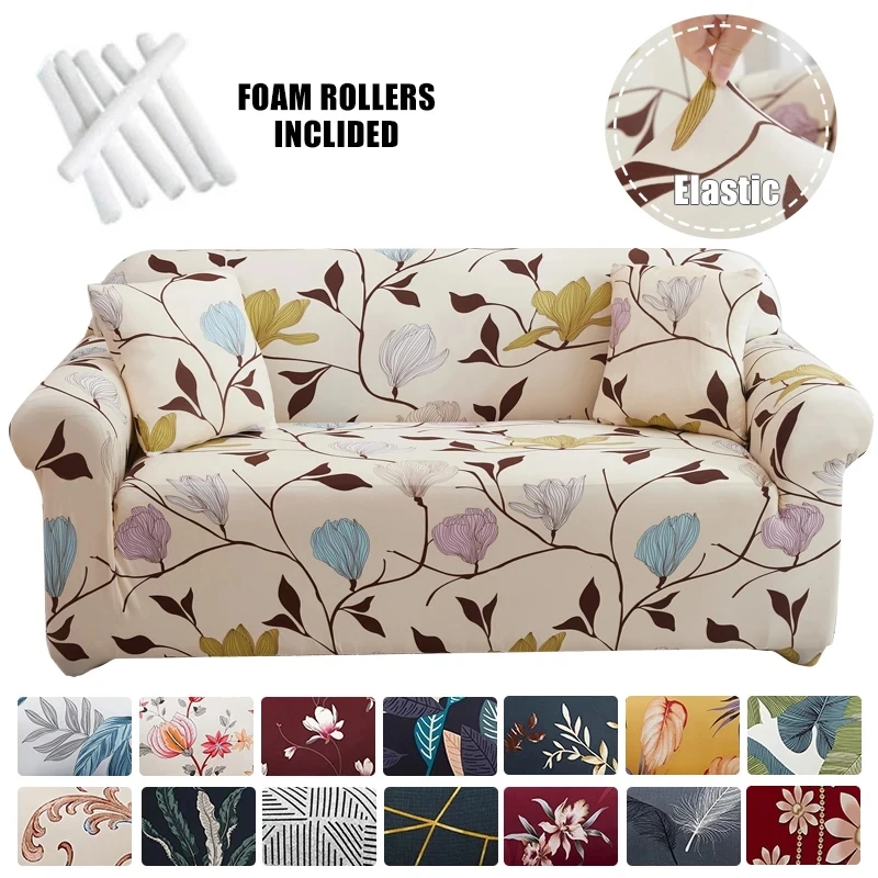 Printed Sofa Slipcover Stretch Sofa Covers for Living Room Pets Kids Chair Couch Cover I shape Corner Anti-cat scratch
