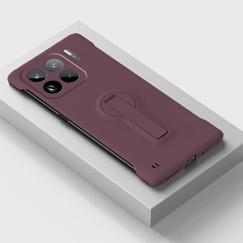 Luxury Frameless Hard PC Phone Case with Stand Back Cover