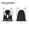 Custom White Messis 10 Football Soccer Drawstring Backpack Women Men Gym Sport Sackpack Portable Training Bag Sack 2