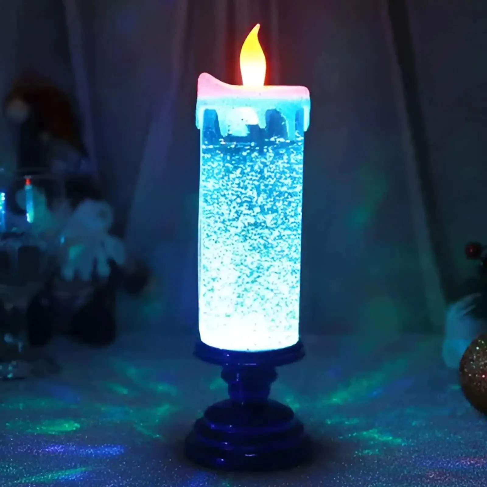 Buy Swirling Led Glitter Candle Color Changing Glitter Light 1 pc Online