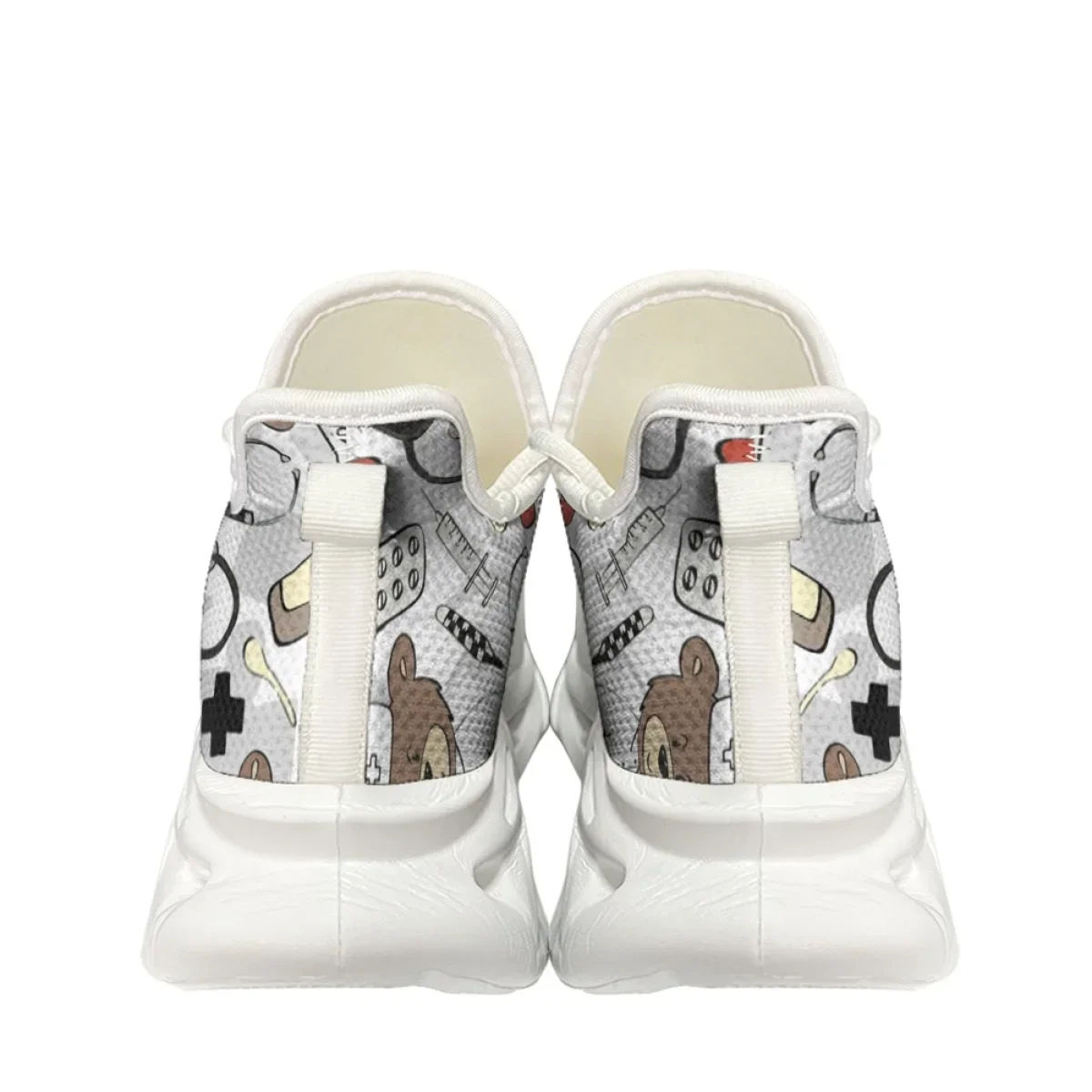 Nurse Shoes Women Print Breathable Sneakers Woman Slip-on Light Non-slip Flats Ladies Soft Bottom Casual Sports Shoes