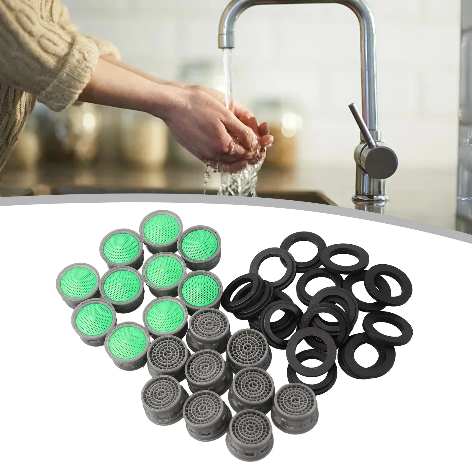 5pcs Faucet Aerator Insert M21.5mm Water Tap Aerators with Spanner for Bathroom Kitchen on 5pcs Faucet Aerator Insert M21.5mm Water Tap Aerators with Spanner for Bathroom Kitchen on