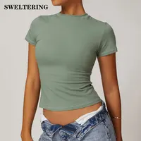 Women Clothes Yoga Top Sport T Shirts Fitness Workout Short Sleeve Yoga Shirt Gym Top Push.jpg