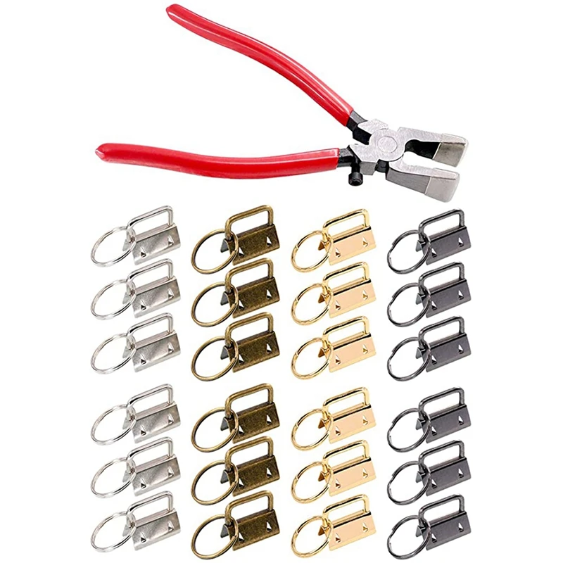 

Розничная продажа, 25 мм, 4 цвета, брелок для ключей с 1 шт. плоскогубцами для ключей, стеклянные беговые плоскогубцы, инструменты с челюстями