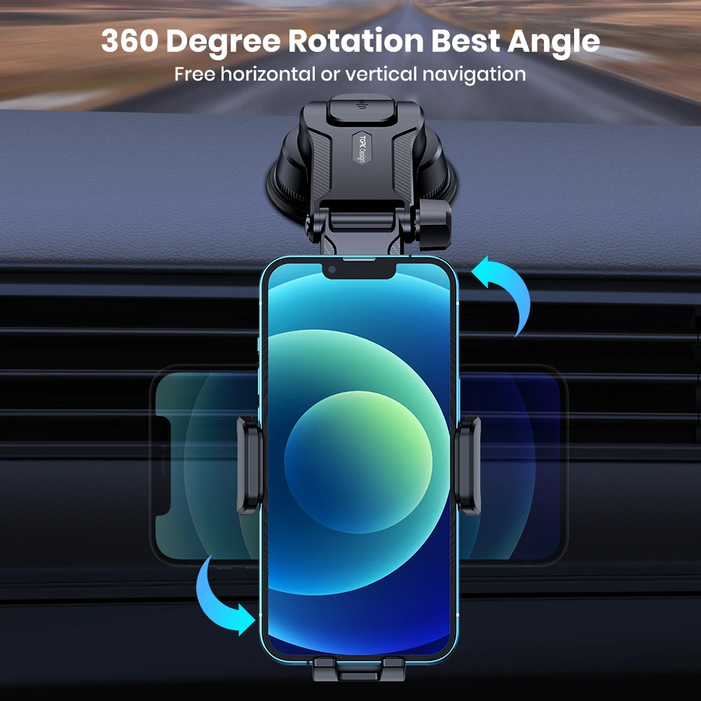 Cell Phone Holder for Car, Universal Mount Dashboard for iPhone 14 13 12 11 Pro