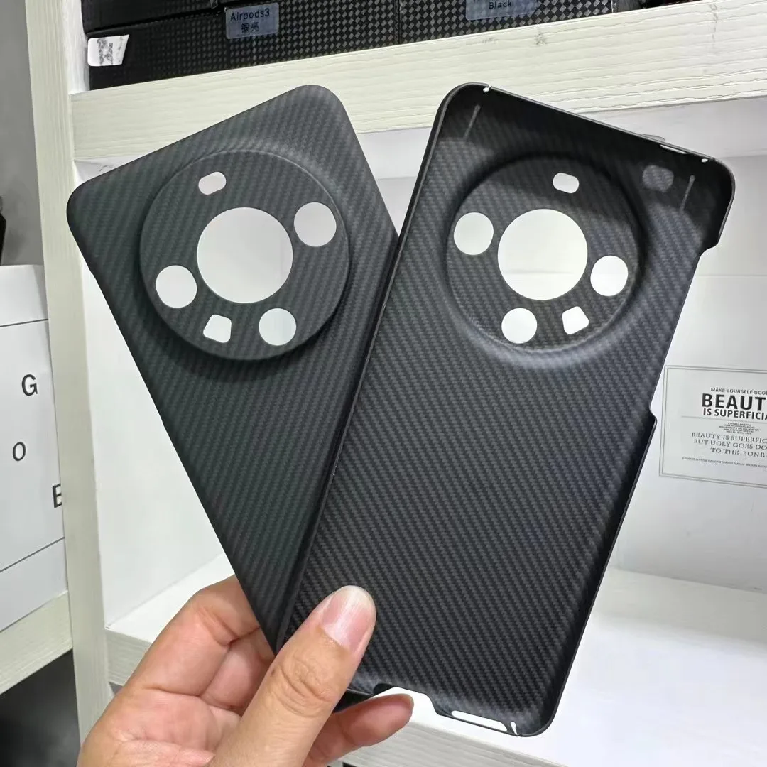 Real Carbon Fiber Phone Case For Huawei Mate 60Pro Carbon Fiber Case Aramid Fiber Cover MagSafe Magnetic Ultra-thin Case
