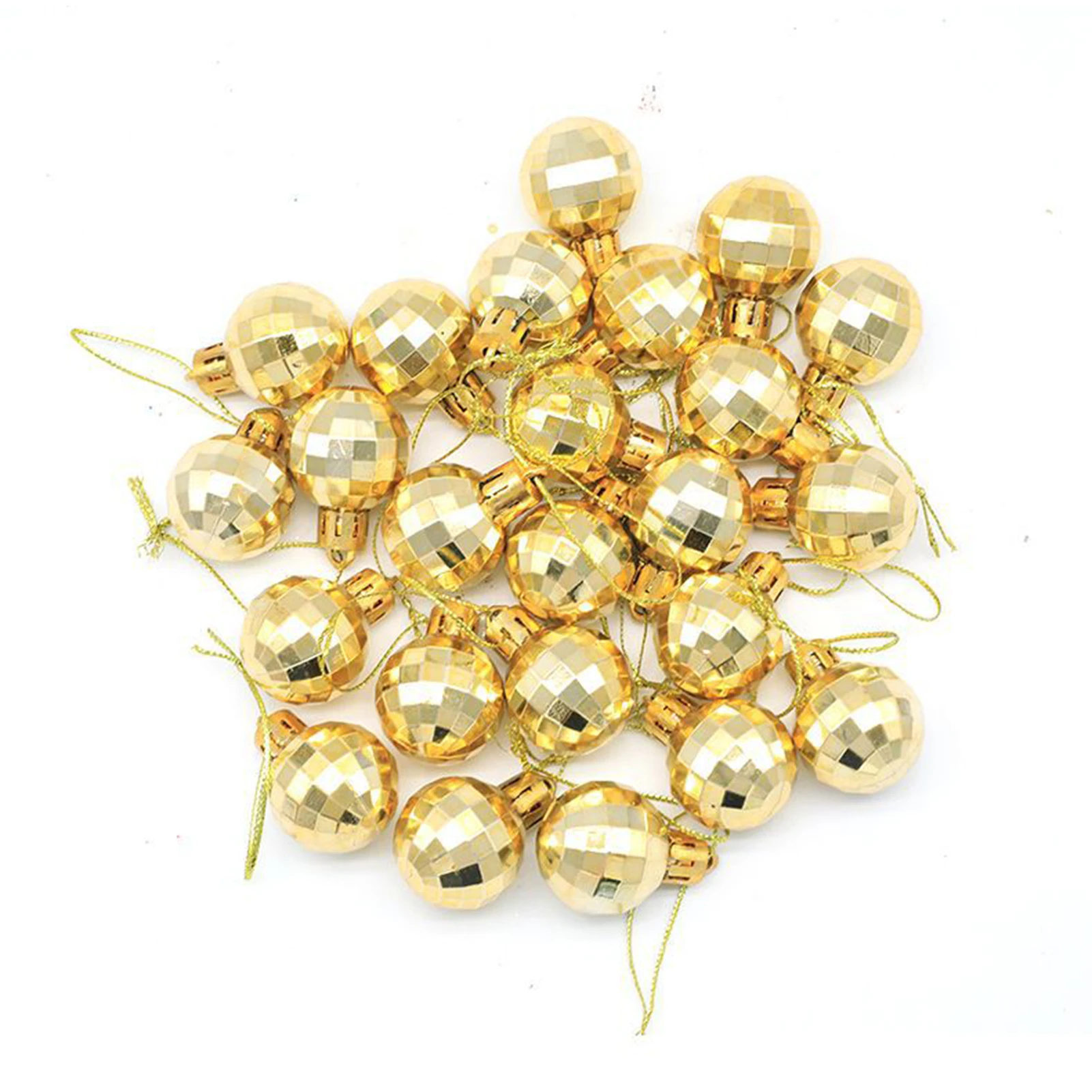 

24PCS Christmas Tree Pendant Ornaments Electroplating Colored Bright Painted Balls for Xmas Tree Crafts Home