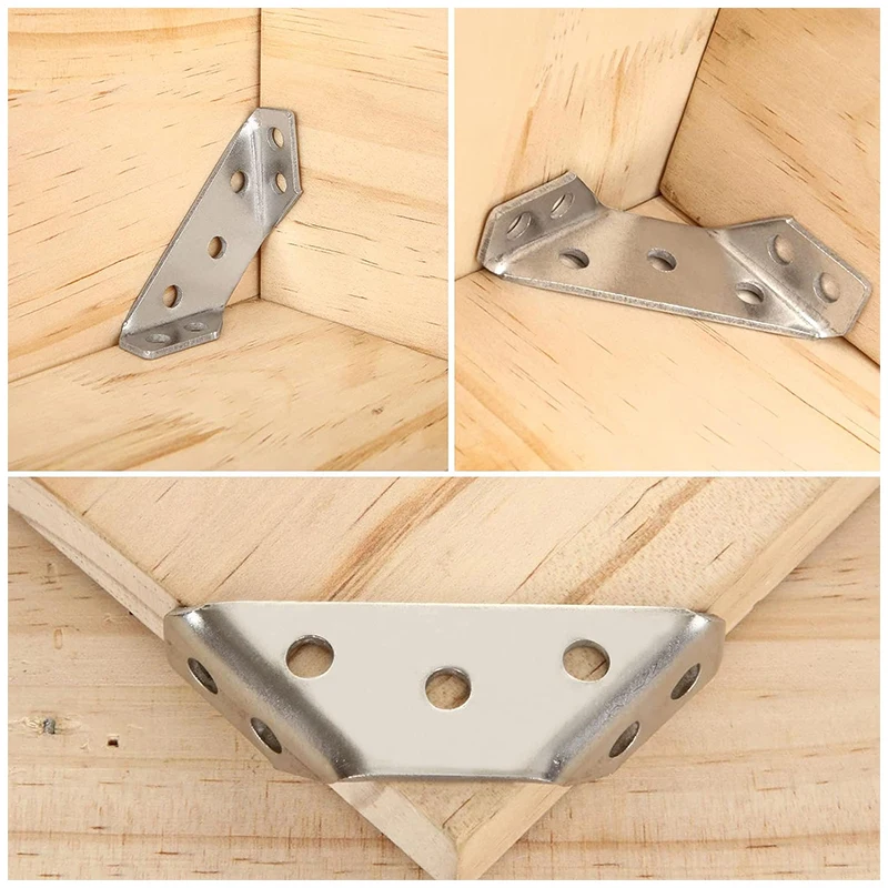 Trapeziform Angle Brackets 1-4 Pcs Stainless Steel Triangle Shelf Support