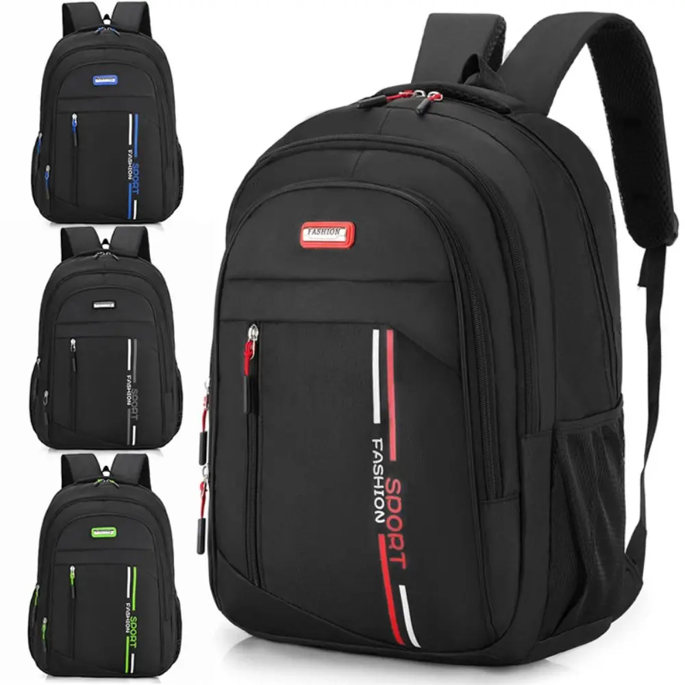 Practical Nylon Student Schoolbag Large Capacity Air Cushion Strap Waterproof Rucksack Men's Backpacks 1
