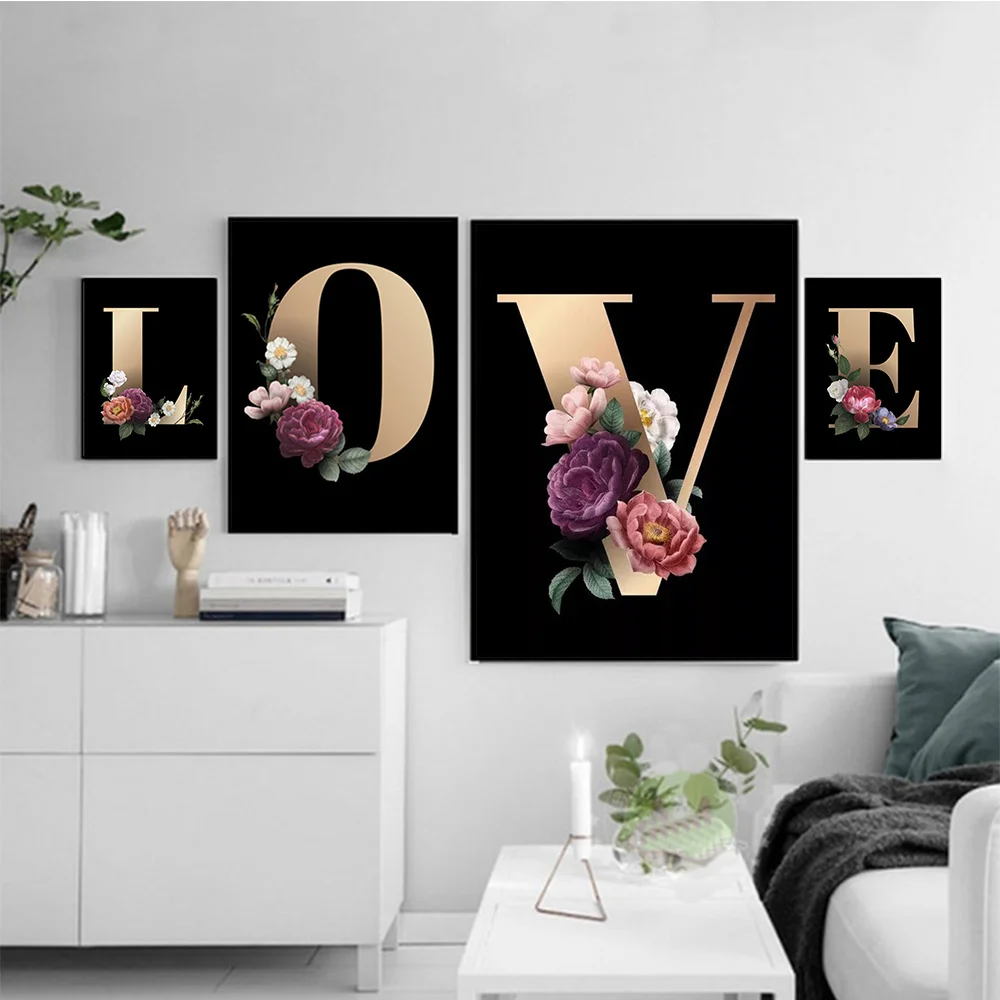 HUACAN Diamond Painting Kit Cartoon Letter 5D DIY Diamond Embroidery Cross Stitch Text Rhinestones Mosaic Wall Art