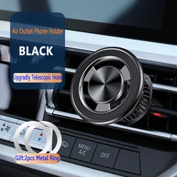 Magnetic Car Vent Phone Holder with Secure Air Vent Clip (Black)
