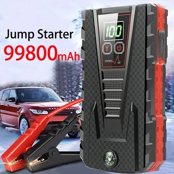 99800mAh Avviatore di emergenza per auto 12v Potente potenza mobile portatile 5000A Sistema di ricarica della batteria per auto Booster automatico