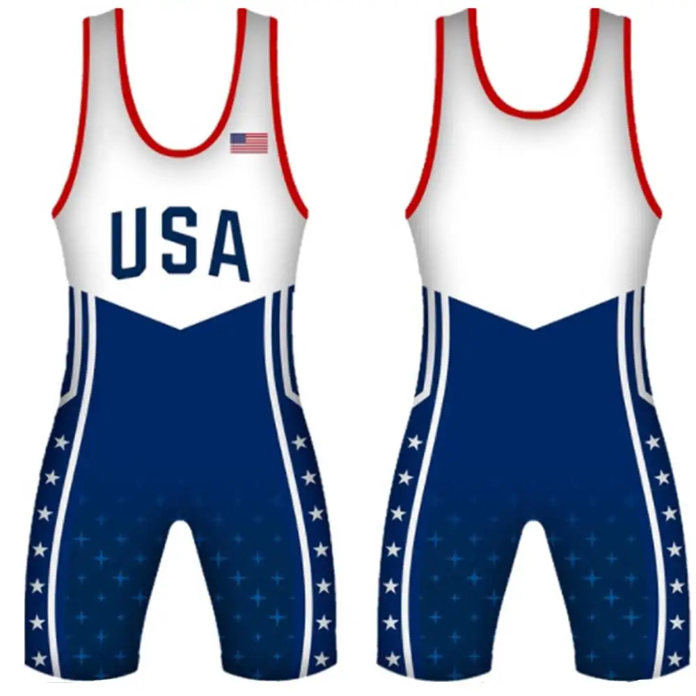 The USA Wrestling Singlets Tight Suit 2023 Mens One Piece Bodysuit ...