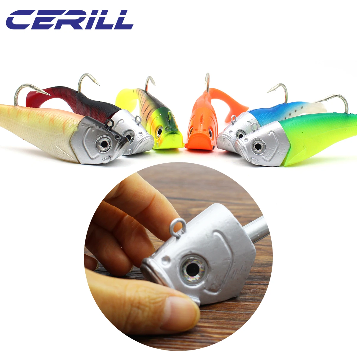 Cerill PCS 305g 19cm Metal Jig Head Soft Fishing Lure with