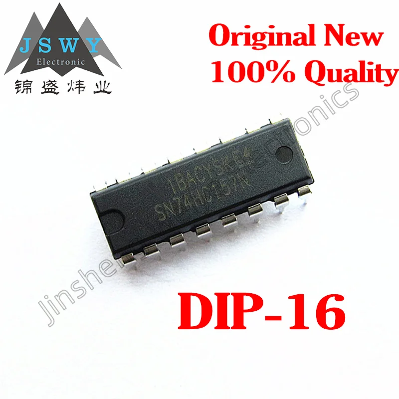 

6 pieces Electronics 74HC157 SN74HC157N 100% brand new imported original DIP-16 direct plug four 2 input multiplexer logic IC