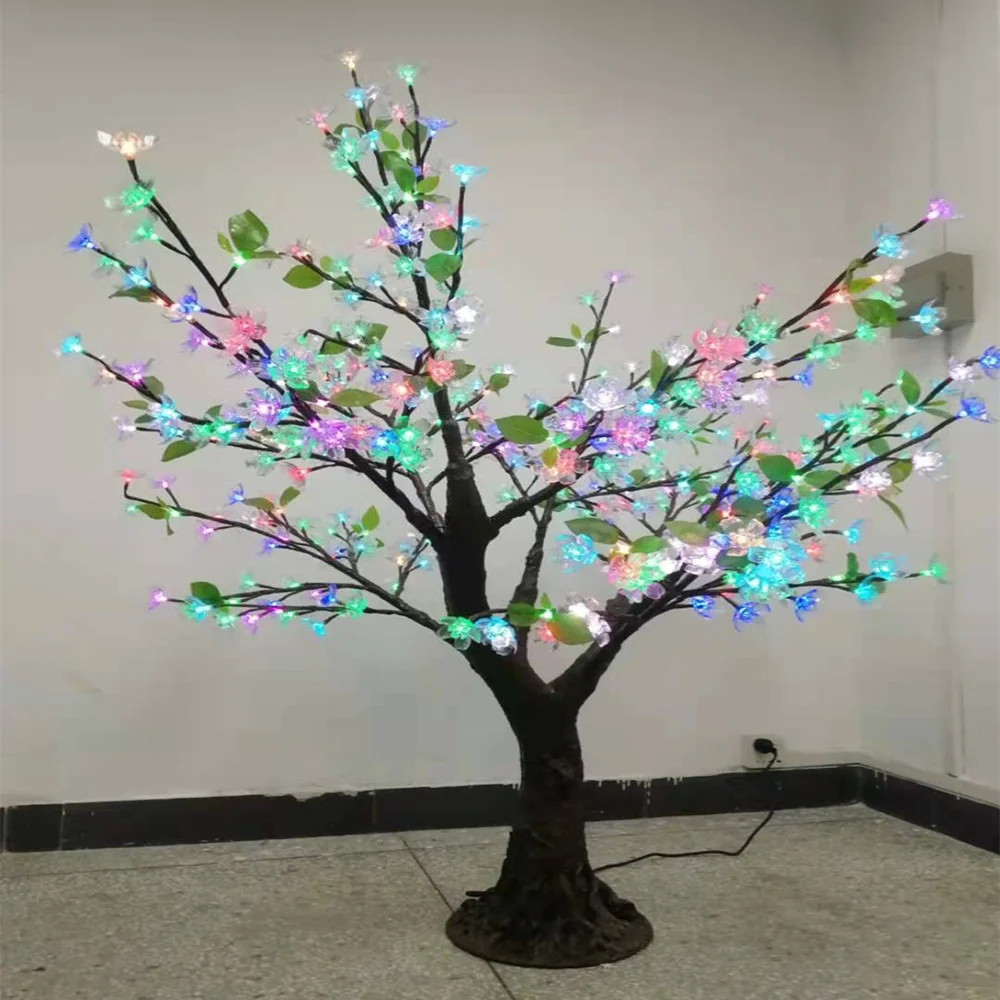 

Высокая имитация 432 фонарей вишневого дерева, Высота 1,5 метров, многоцветный пульт дистанционного управления 110 В переменного тока, защита от дождя, для использования на открытом воздухе