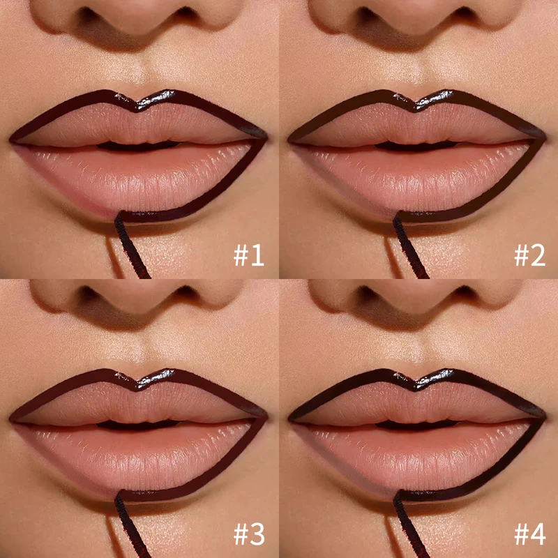 Waterproof Lip Liner Peel Off Tattoo Lipgloss Long Lasting Matte Tint Brown...