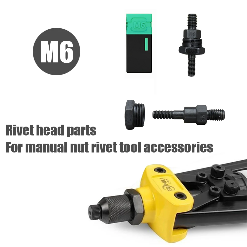 M3 to M12 Rivet Nuts Flat Head Insert Nut Tool Kit Compatible with Hand Riveter for DIY Projects and Repairs