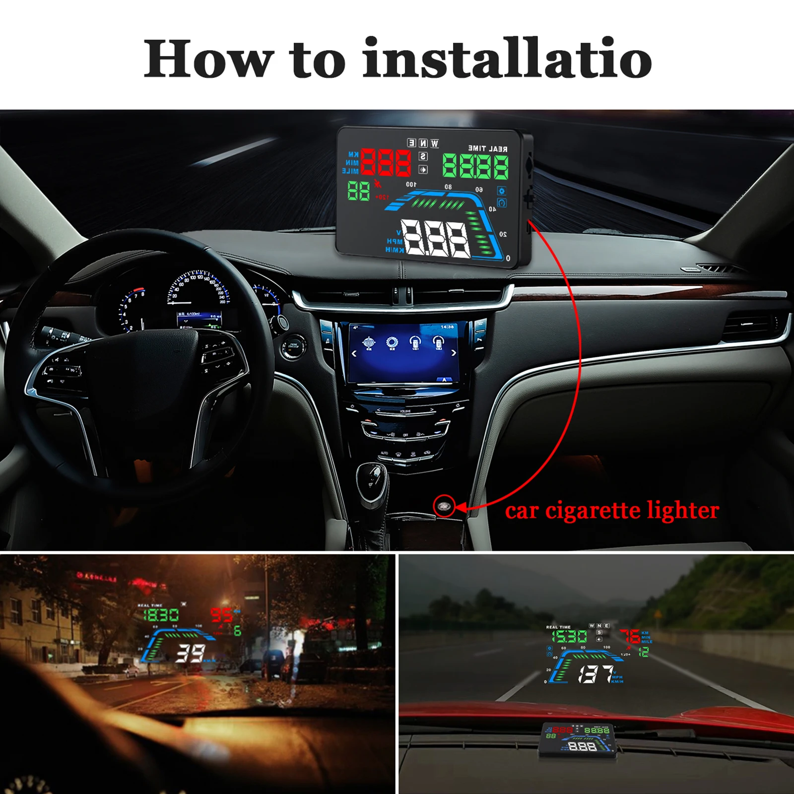 WYOBD Q7 GPS HUD  ÷, ڵ   Ϳ  GPS ӵ,   溸, ð  Ÿ
