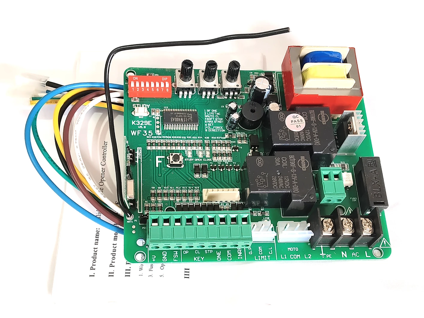 220VAC Wifi 소프트 스타트 NO 슬라이딩 게이트 오프너 모터 회로 기판 카드 컨트롤러 PCB 마더보드 플레이트