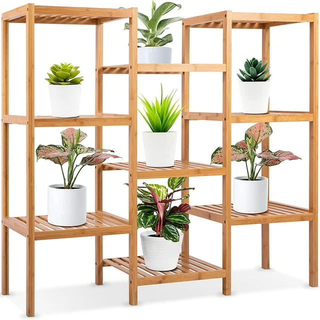 Buy Wholesale China 3/4 Tier Bamboo Corner Shelf Stand Rack