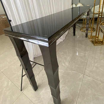 블랙 직사각형 바 카운터, 나이트 클럽, 하이 바, 칵테일 테이블, 이벤트 파티