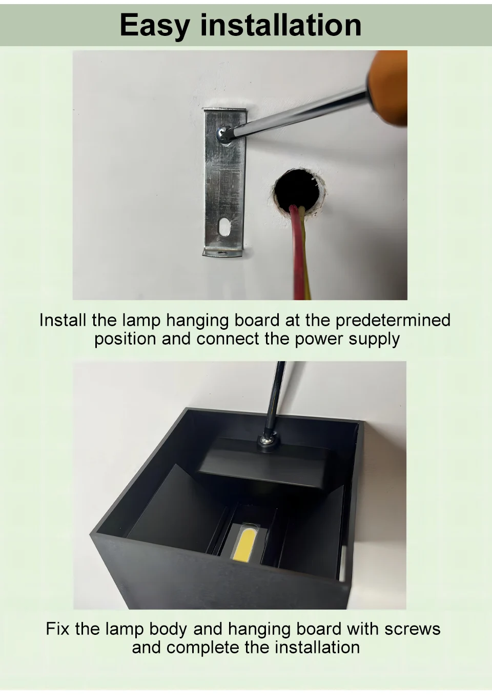 LED Wall Lamps 7W Cold White Warm White Waterproof Outdoor Interior Modern Nordic Square Wall Lights For Indoor Garden Corridors