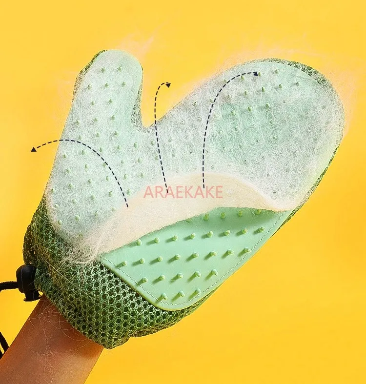 Masking cat gloves, pet hair removal comb, dog hair removal tool, cat products, bathing, cleaning, set
