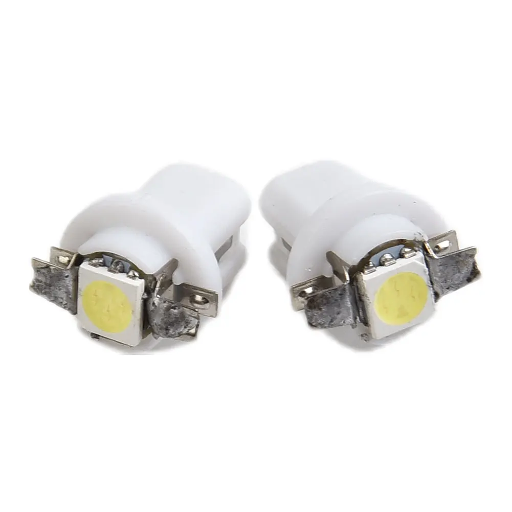 

10pcs LED Bulbs White 6000K 12V DC 5050 T5 B8.5D Instrument Dashboard Shifter A/C Panels Light Accessories Replacement