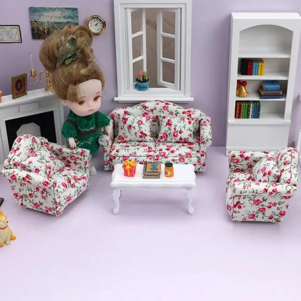 Mini 1:12 Dolls Sofa Pillows Set 8*6.5*7.5cm Cute Simulation Dollhouse Furniture Multistyles Miniature House Accessories