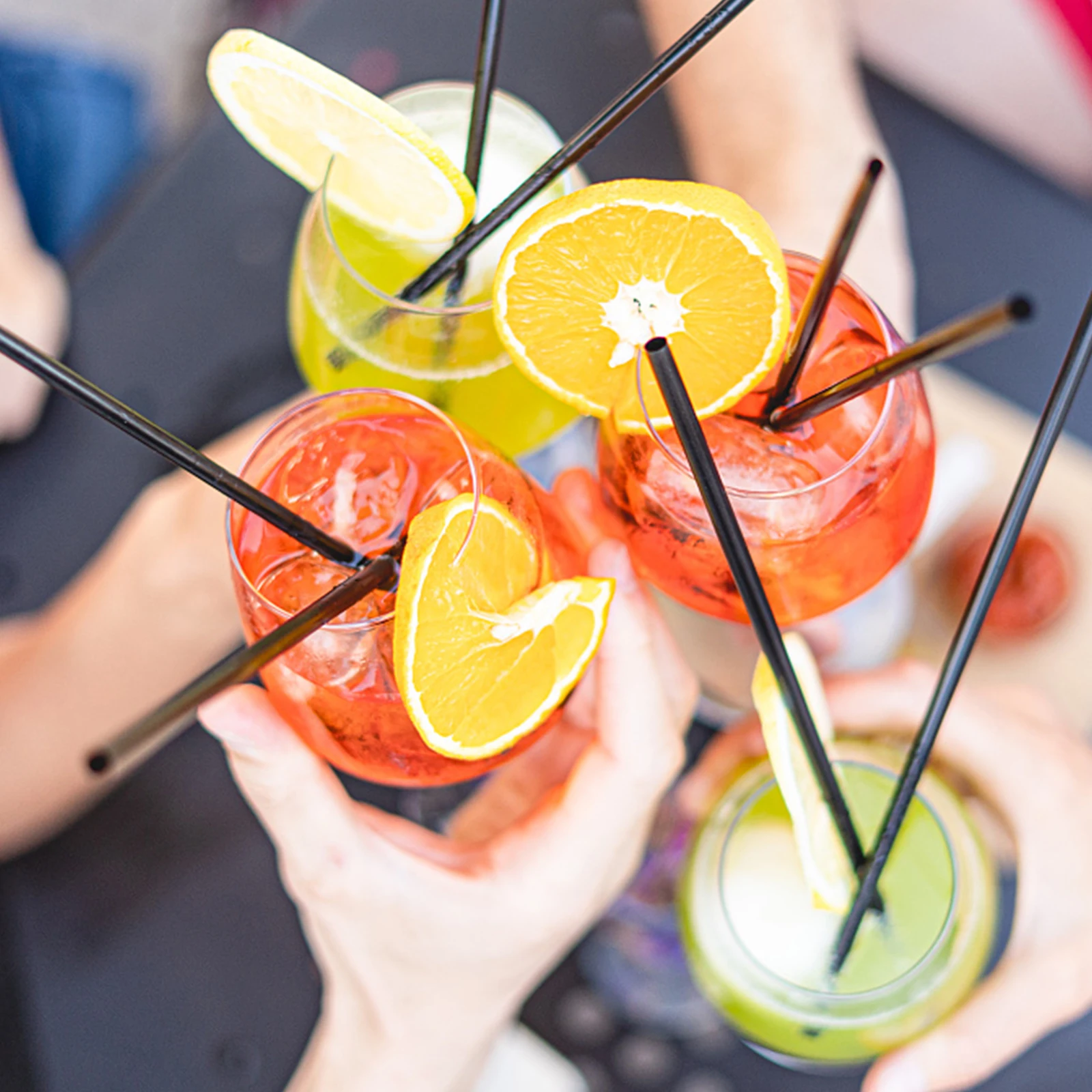 100-1500PCS Drinking Straw Flexible Plastic Straws Reusable Straws Bending for Home Parties Milk Juice Drinks Cocktail