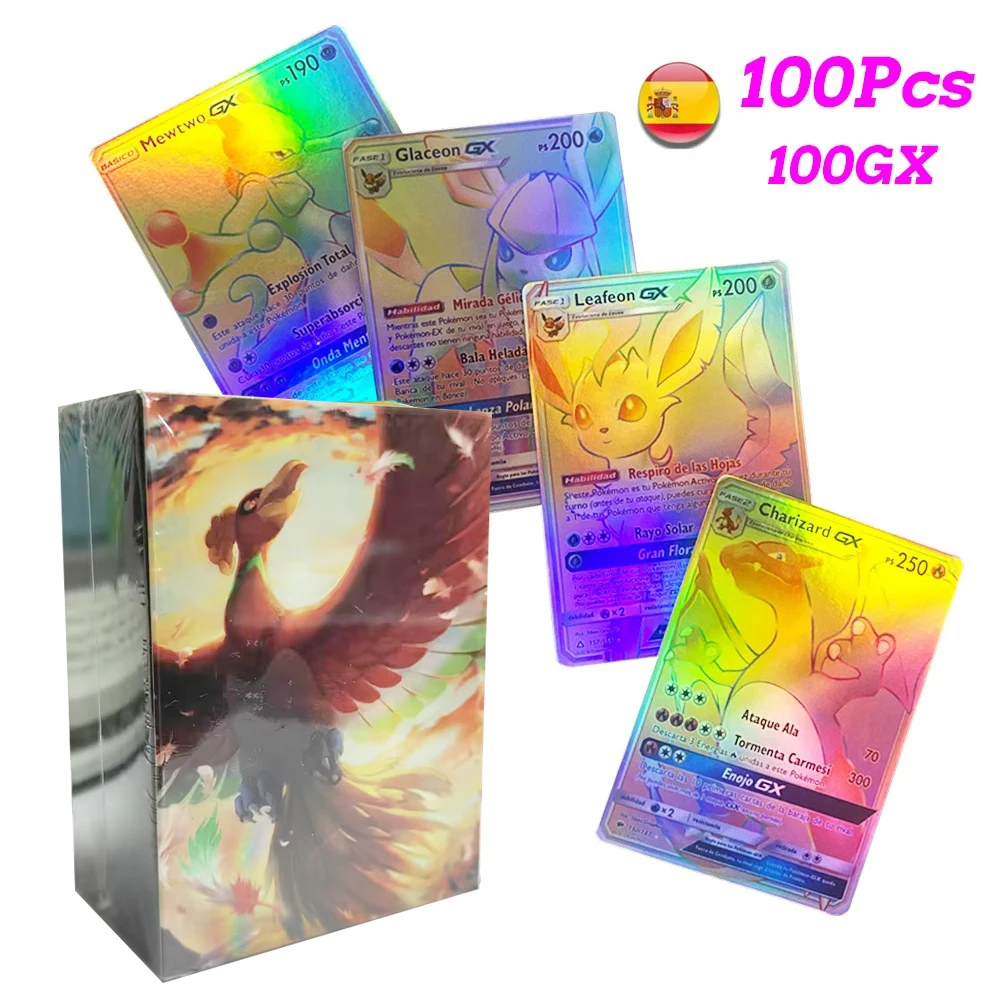 thumbnail image 1 of New Spanish Version Cards Flash Card GX VMAX Hologram Game Battle Gold Silver Black Children's Collectible Card Toy Gift, 1 of 5