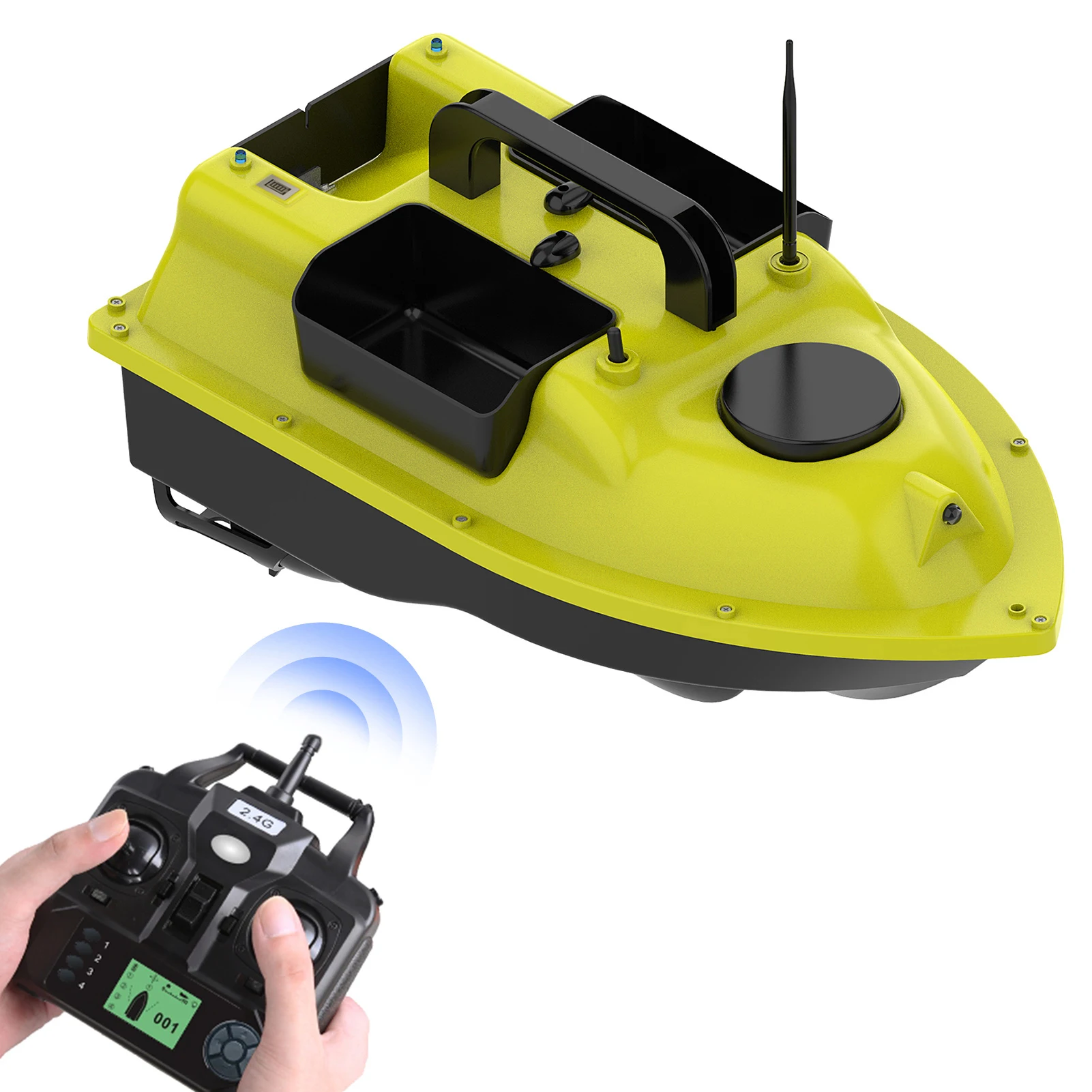 GPS Fishing Bait Boat 500m Remote Control Automatic Bait Boat LCD Display  Night Light Smart Bait Boat Fishing Tools - AliExpress