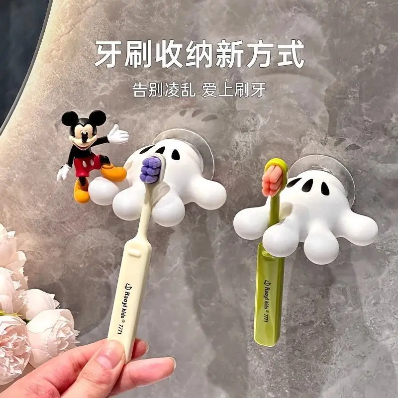 

Настенный держатель для зубной щетки Disney с изображением Микки и героев мультфильмов, водонепроницаемый и влагостойкий бесшовный держатель для зубной щетки