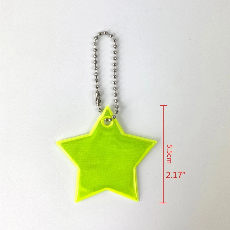 Lot De 20 Pendentifs Réflecteurs étoiles - Porte-clés De Sécurité Pour Sac à Dos, Veste, Poussette - 8 Couleurs