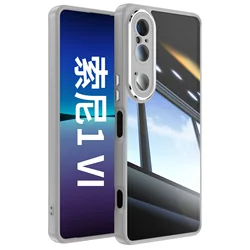 Premium Drop - Proof Phone Case with Metal Lens Protection and Separate Button Design for Xperia 10 VI (Gray)