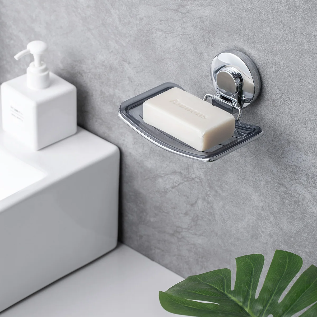 TAILI Suction Cup Soap Dish Powerful Vacuum Suction Soap Holder, Strong Sponge Holder for Shower, Bathroom, Tub and Kitchen Sink 1