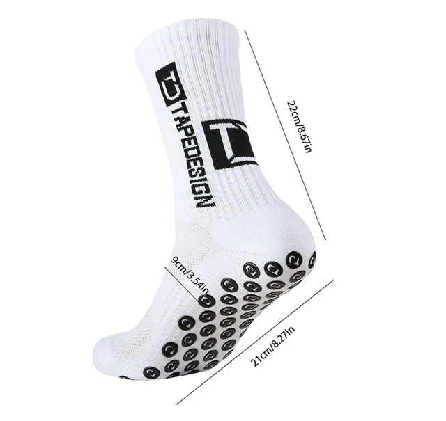 3Pairs/Lot New in ANTI SLIP Tapedesign Football Socks Mid Calf Non-Slip Soccer Sport Cycling Sports Mens Sock Women 2
