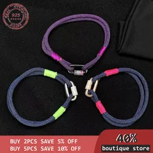

Fashion personality Sterling Silver 925 nylon bracelet, transfer bracelet, women's bracelet, luxury jewelry bracelets for women