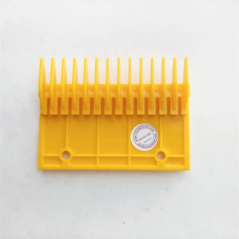 YS013B578 Escalator Step Comb Plate Plastic Yellow 14 Teeth Combplate Escalator Parts