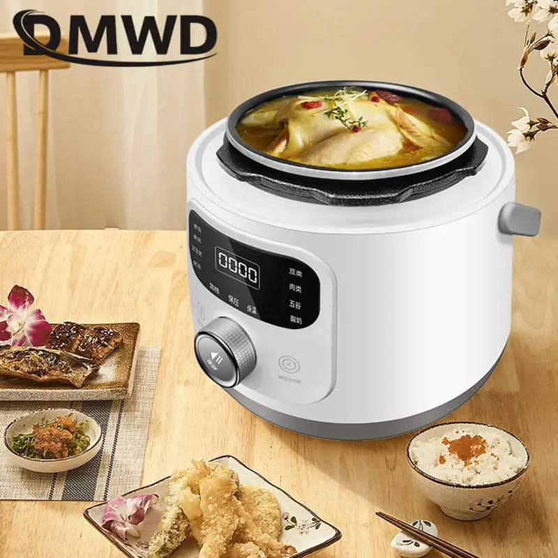 1.8L Multifunctional Programmable Pressure Slow Cooking Pot Non-stick Rice Cooker Stainless Steel Electric Pressure Cooker 220V 3